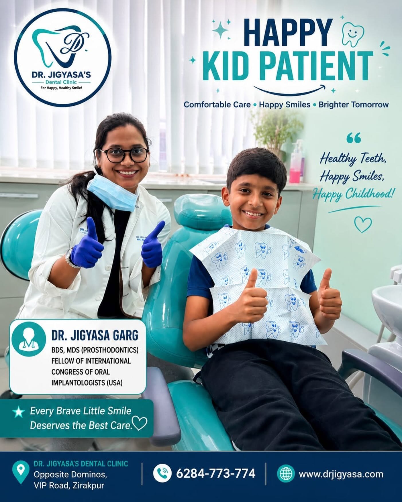 Happy kid patient
